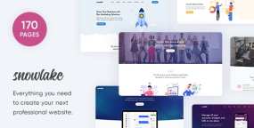 Snowlake v1.1-创意业务和项目业务启动HTML5模板