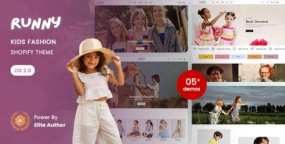 Runny Shopify主题_幼儿童装跨境电商独立站模板