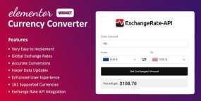 Currency Converter Widget 1.3.0 Elementor货币转换插件