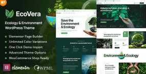 Ecovera WordPress主题：生态环保与公益组织网站模板