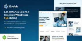 Evolab科研实验室WordPress主题 | 医学临床试验网站模板