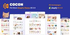 Cocon宠物用品Shopify主题_猫粮狗粮跨境电商建站模板