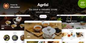 Agrozi茶叶跨境电商Shopify主题_茶叶蜂蜜电商模板