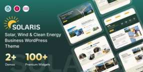 Solaris光伏面板WordPress主题_清洁能源企业模板