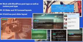 Recent Post Slider Pro汉化版最新文章轮播WordPress插件1.8.1