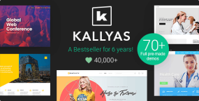 KALLYAS汉化版|含70组演示创意多用途通用建站WordPress主题
