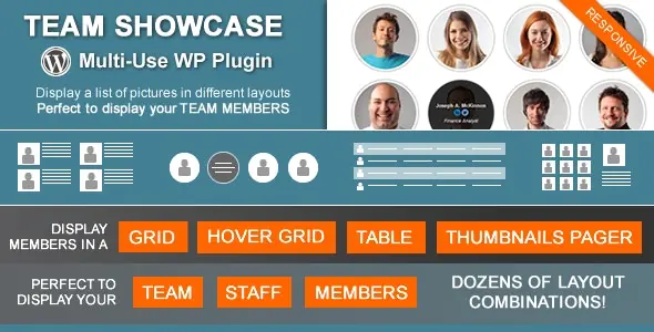 WordPress团队展示插件Team Showcase 2.2.6 免激活版 - 图片1 Team Showcase - WordPress团队展示插件