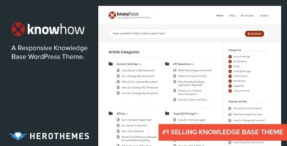 KnowHow汉化版_文档库知识库FAQ网站WordPress主题 - 图片1