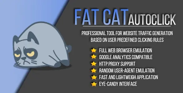 Fat Cat AutoClicker v.1.0 网站自动点击流量工具Windows版