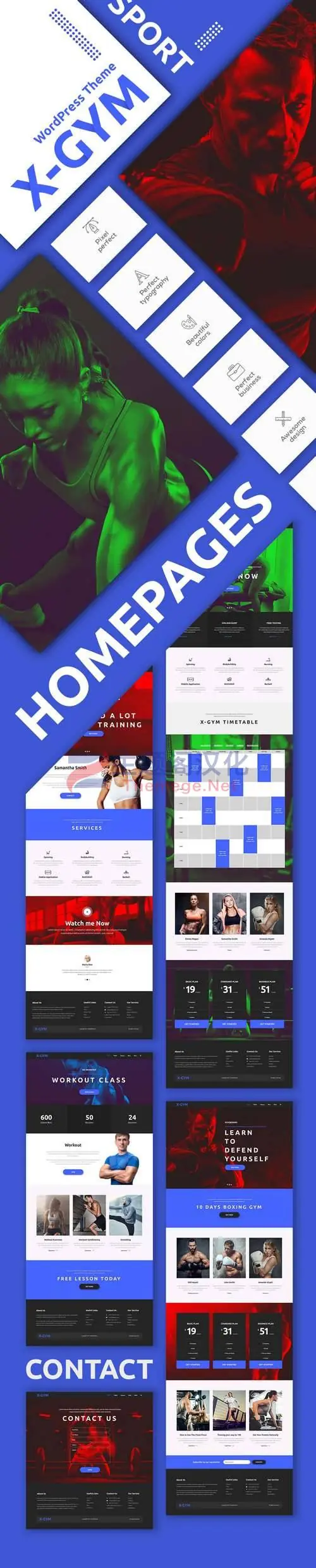 X-GYM(v1.9)健身俱乐部/健身房网站WordPress主题