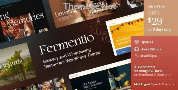 Fermentio(v1.2.1)啤酒厂和葡萄酒餐厅WordPress主题 Fermentio(v1.2.1)啤酒厂和葡萄酒餐厅WordPress主题