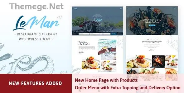 LeMar海鲜食品店和海鲜自助餐厅WordPress主题V2.4