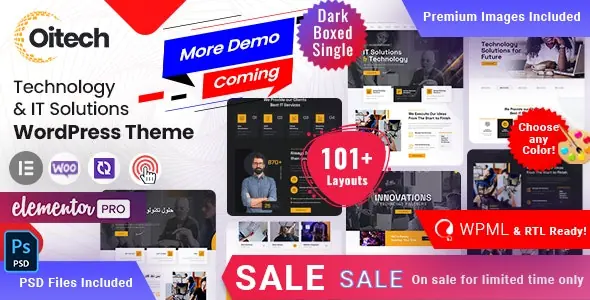 Oitech(v6.0)计算机软硬件开发企业网WordPress模板