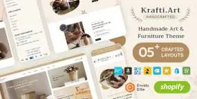 Shopify主题KraftiArt_创意家居与手工艺品电商模板
