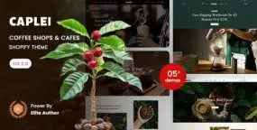 Caplei Shopify主题_咖啡店咖啡馆电商商城模板