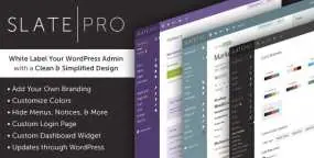 【Slate Pro v1.1.9】自定义WordPress管理后台的WordPress插件 免费下载