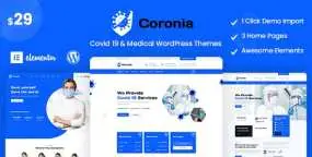 【Coronia v1.0.0】新冠病毒防护和医疗服务网站WordPress主题