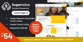 【Superwise v2.9.1】现代教育和Google课堂WordPress主题
