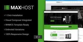 MaxHost破解版(v9.10.3) WHMCS虚拟主机托管WordPress主题