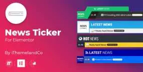 News Ticker新闻播报字幕条和跑马灯Elementor组件V1.4.0
