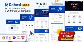 Kohost主机和域名服务商网站WHMCS主题V9.9.0