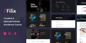 Filix创意极简作品集展示网站WordPress主题V1.3.2