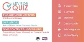 Advisor Quiz问卷调查生成器WordPress插件v1.8.6.3