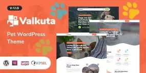 Valkuta宠物护理宠物用品店网站WordPress主题V1.2.9