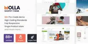 Shopify主题Molla 1.7.4 多用途响应式外贸电商Shopify主题