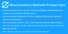 多站点产品数据同步WooCommerce插件Multisite Product Sync独家去授权版