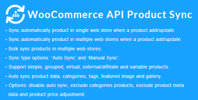 API Product Sync(v3.1)多商店(店群)商品数据同步WooCommerce插件
