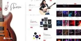 Shopify主题Flamez 1.0 在线音乐专辑和乐器设备外贸电商Shopify模版