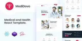 MediDove医院诊所医疗保健网站ReactJS模版