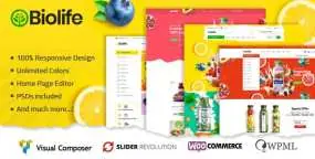 Biolife v3.2.6_有机食品零食跨境电商WooCommerce主题