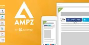 [4.1.1]AMPZ Extended社交网络集成和分享按钮Joomla插件