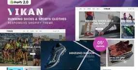 Yikan跑鞋和运动服跨境电商独立站Shopify主题 1.0