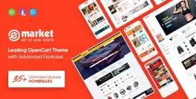eMarket含35首页跨境电商外贸商城OpenCart主题1.3.6