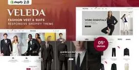 Veleda时尚服装西装定制销售平台Shopify主题V1.0