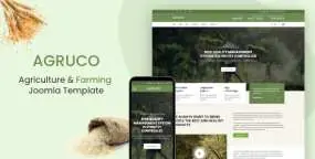 Agruco农业和有机食品企业网站Joomla 4主题V1.0
