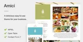 Amici灵活且响应迅速餐厅咖啡馆WordPress主题V1.1.3