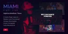 Miami WordPress主题_夜总会音乐活动举办网站模板