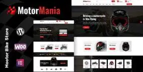 MotorMania摩托配件装备在线销售网站模板WordPress主题
