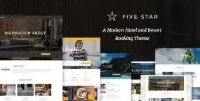 WordPress主题FiveStar酒店和度假村预订系统网站模板