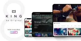 King汉化版(V10.2.1) 图片视频博客模板WordPress主题 带会员制功能