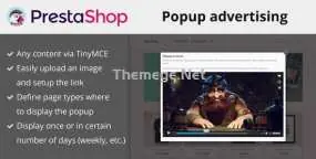 Popup advertising弹窗广告促销活动Prestashop插件