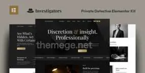 Investigators私家侦探网站Elementor模板包