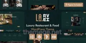 Larevi高端餐厅WordPress主题V1.0.1｜奢华餐饮网站模板｜响应式预订系统