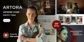 Artora艺术品电商Shopify主题_手工艺品外贸网站模板