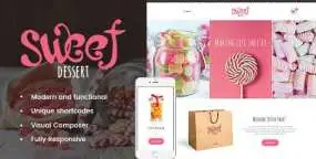 Sweet Dessert甜品店＆面包店&咖啡店WordPress主题