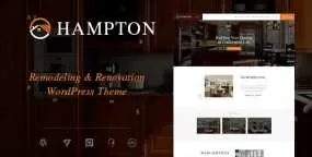 Hampton家居装修WordPress主题_室内设计网站模板